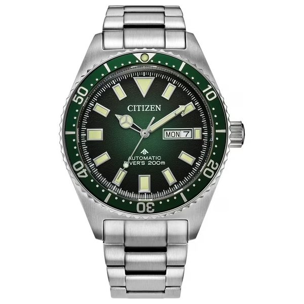 Citizen Automatic Men's Promaster Dive Sea Auto Silver-Tone Stainless Steel Bracelet Green Dial